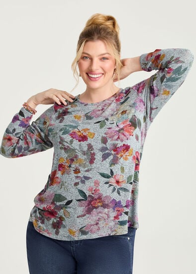 Plus Size Bamboo Cosy Meadow Floral Top