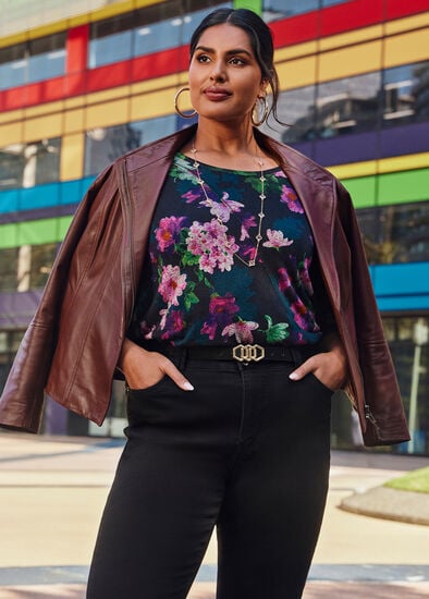 Plus Size Bamboo Cosy Asymmetric Hem Top