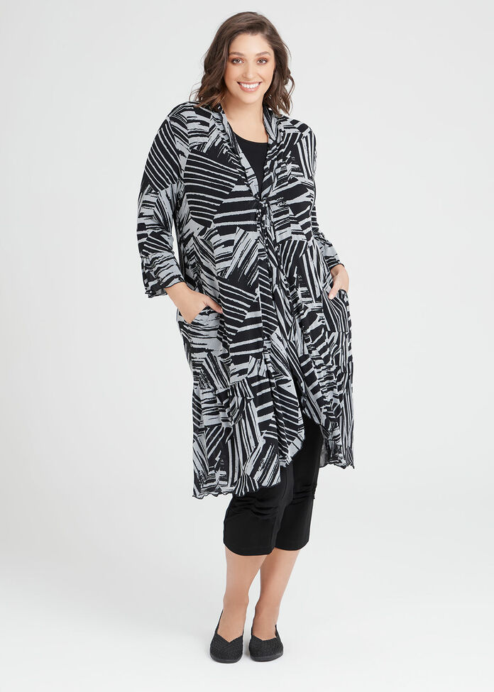 Kara Burnout Cardigan, , hi-res