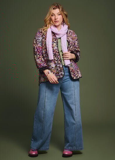 Plus Size Natural Boho Reversible Jacket