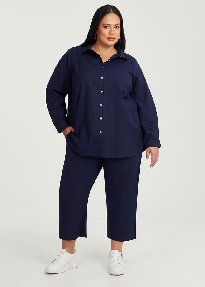 Cotton Linen Essential Shirt, , hi-res