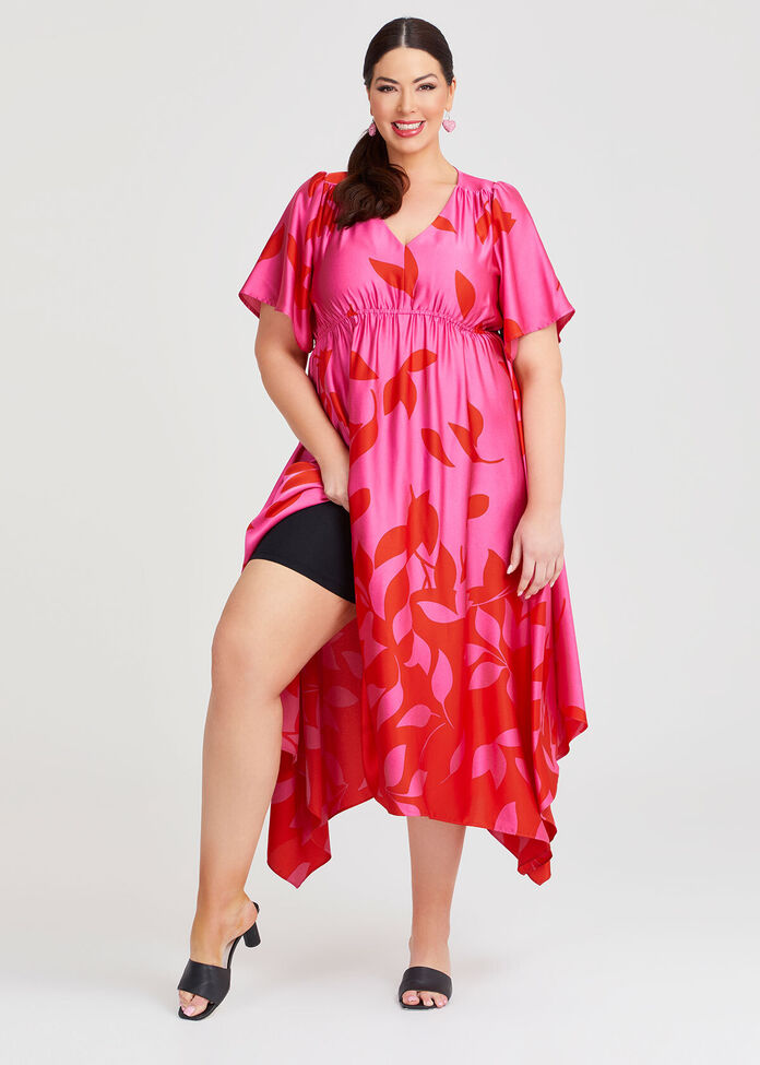 Shop Plus Size Lady Kate Midi Cocktail Dress, Red