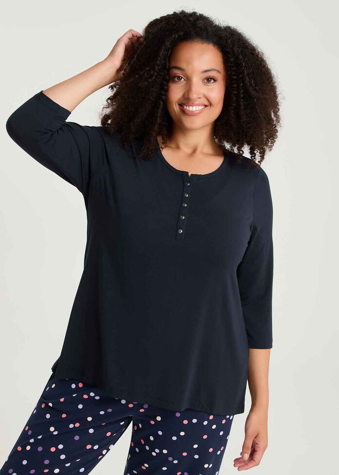 Modal Soft Touch Pyjama Top, , hi-res