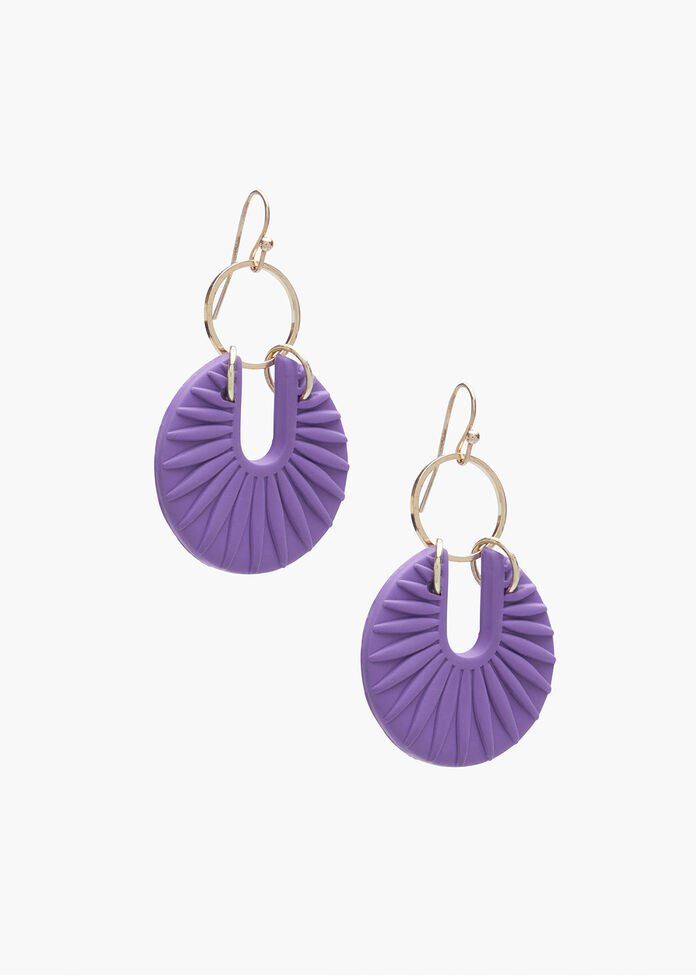 Polymer Clay Round Earrings, , hi-res