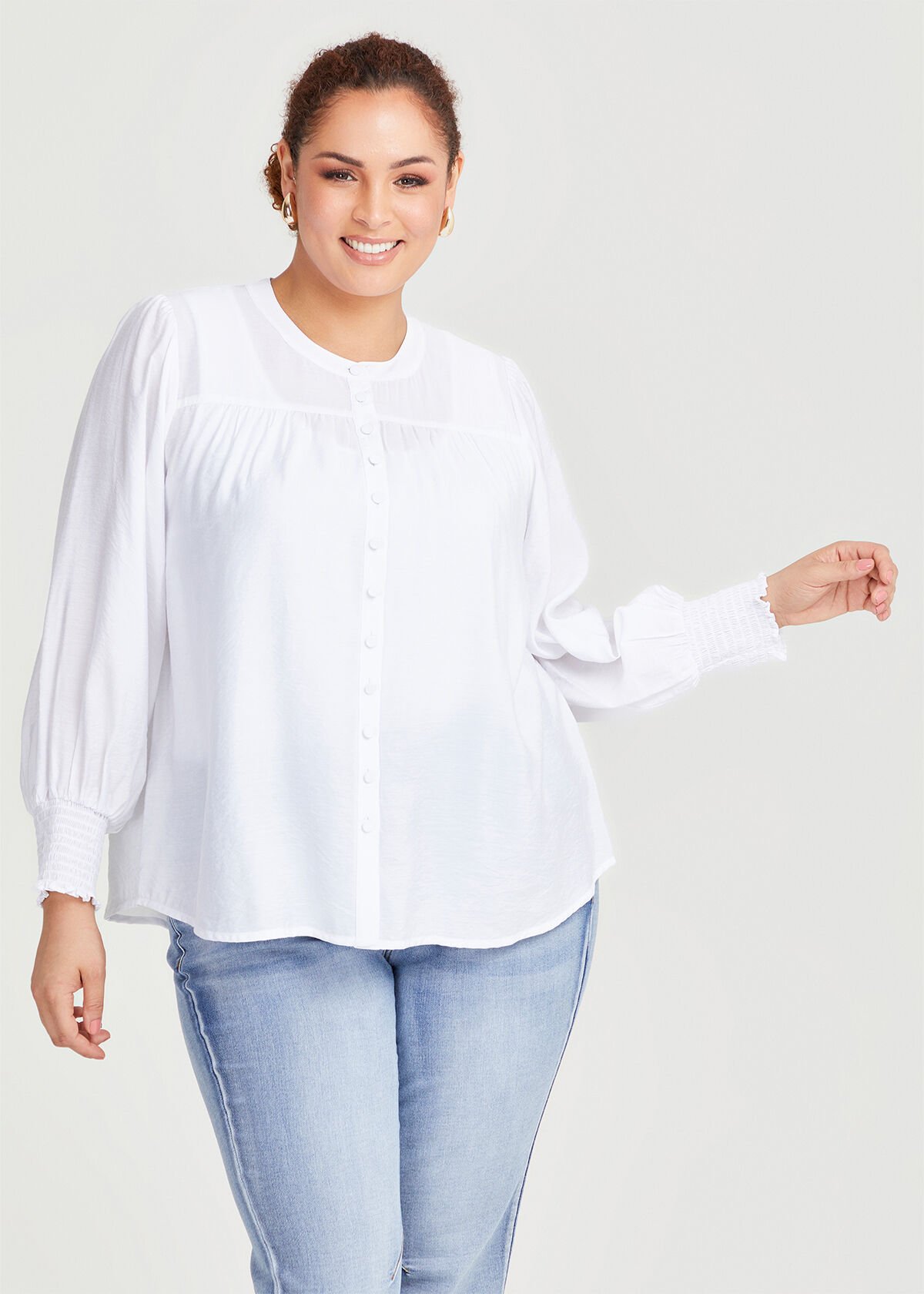 Plus Size Ladies Work Shirts Blouses USA Taking Shape USA