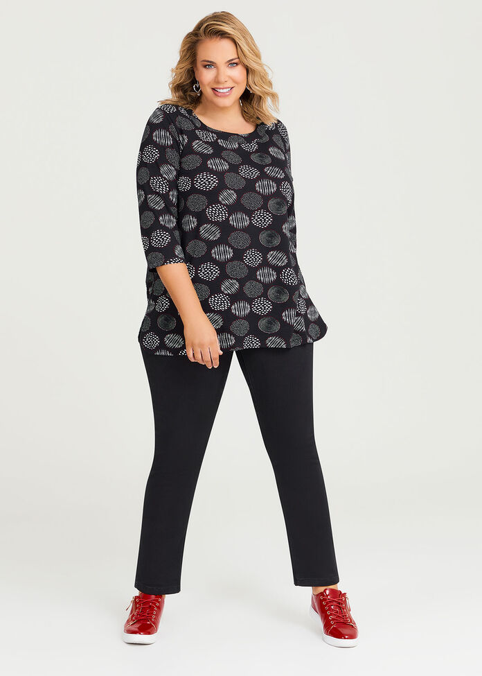 Cotton Textured Spot Top, , hi-res