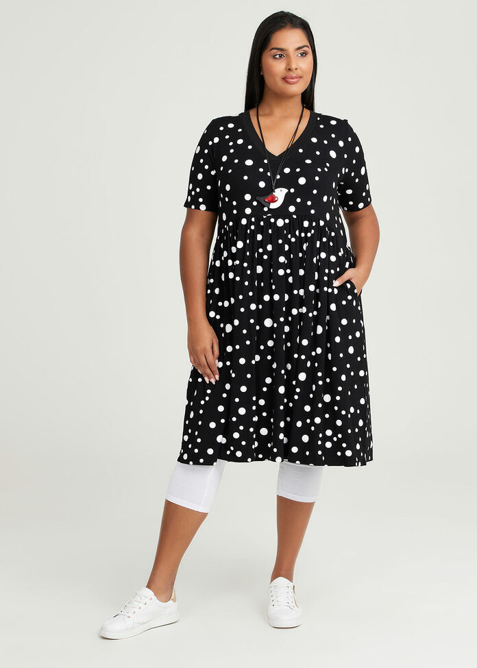 Shop Plus Size Natural Carly Spot Dress, Multi Taking Shape AU