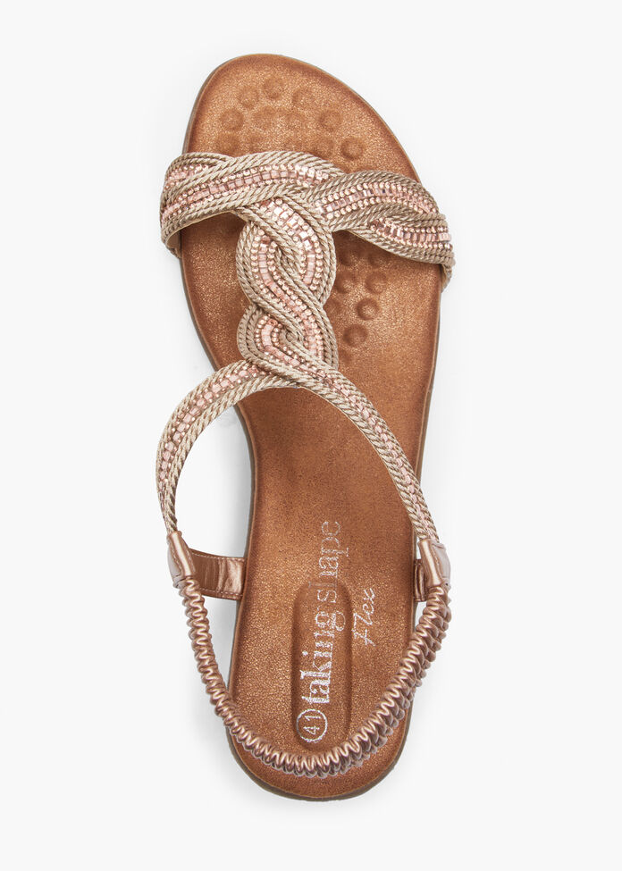 Jewel Rope Wedge Sandal, , hi-res