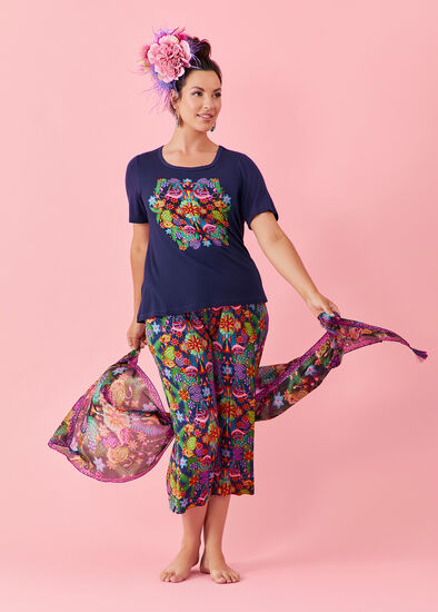 Plus Size Flamingo Love Pyjama Pant