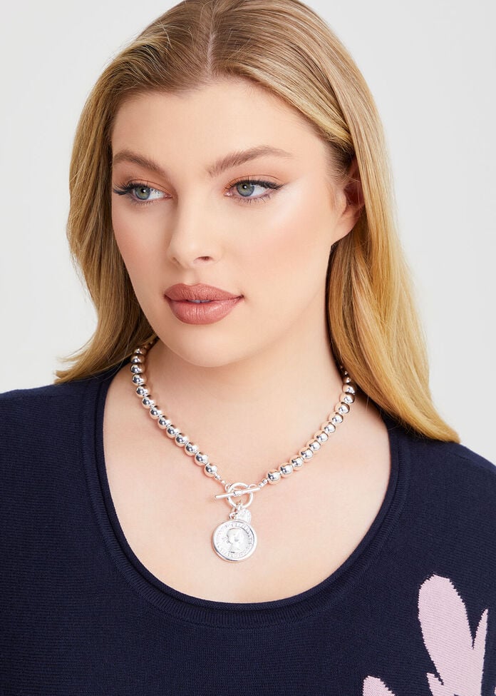 Short Coin Necklace, , hi-res