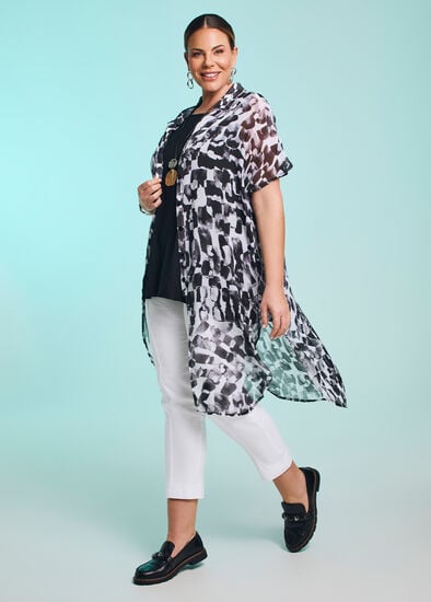 Plus Size Willow Chiffon Shirt Duster