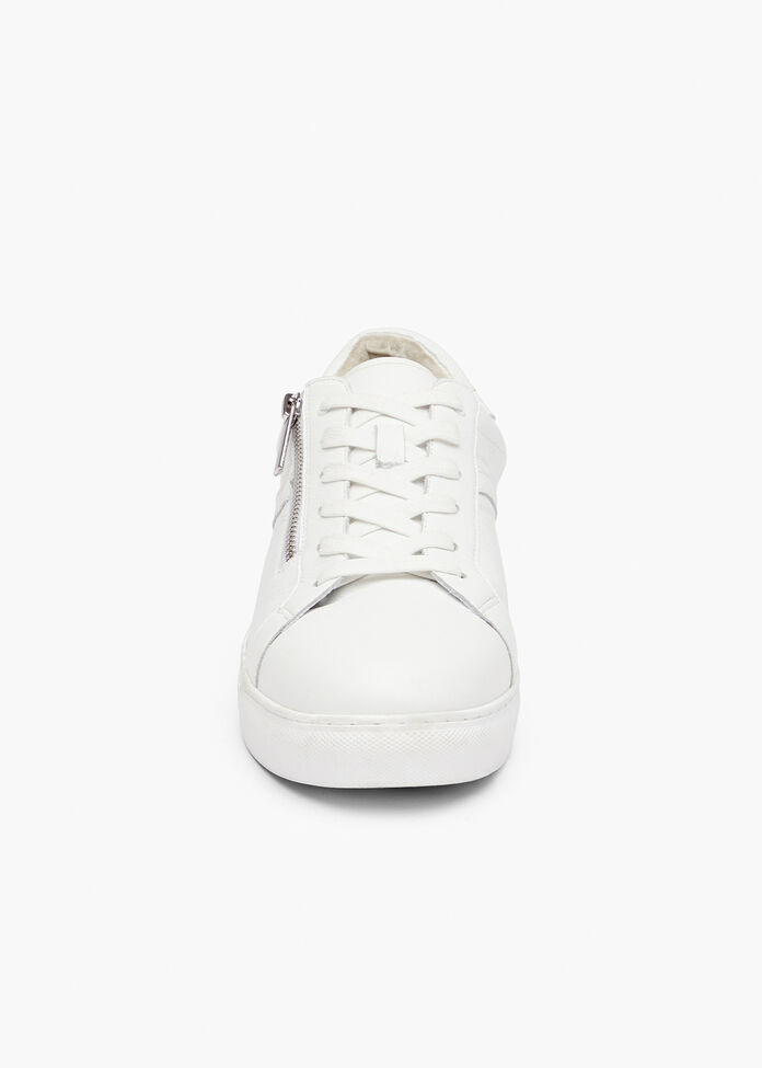 Orthotic Leather Zip Sneaker, , hi-res