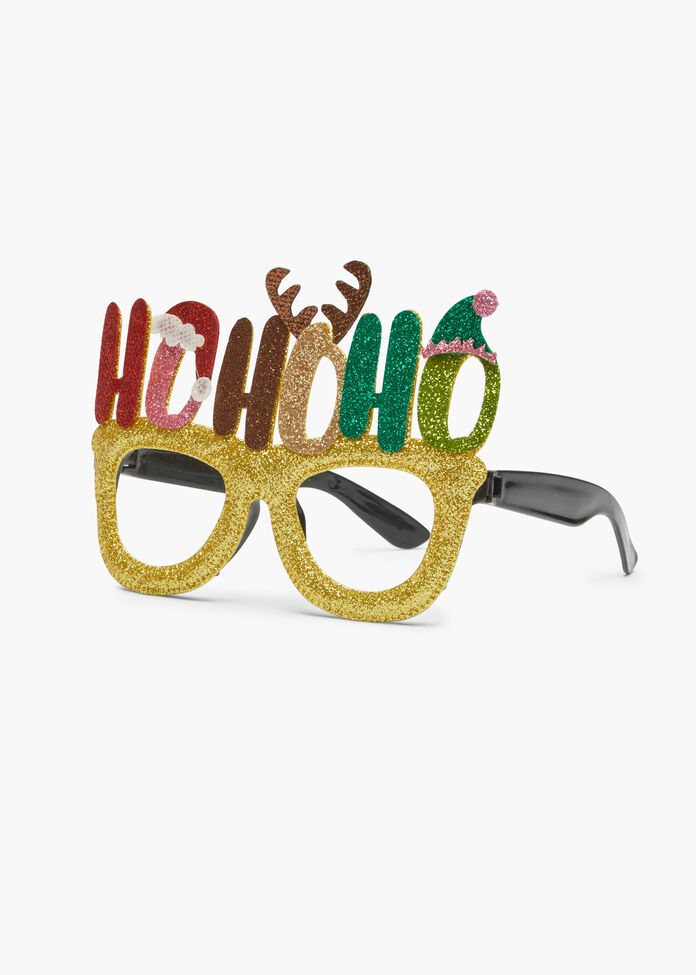 Christmas Hohoho Glasses, , hi-res