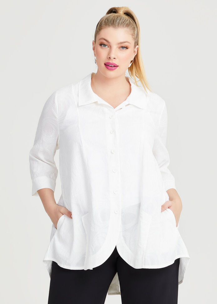 Jacquard Swing Natural Shirt, , hi-res