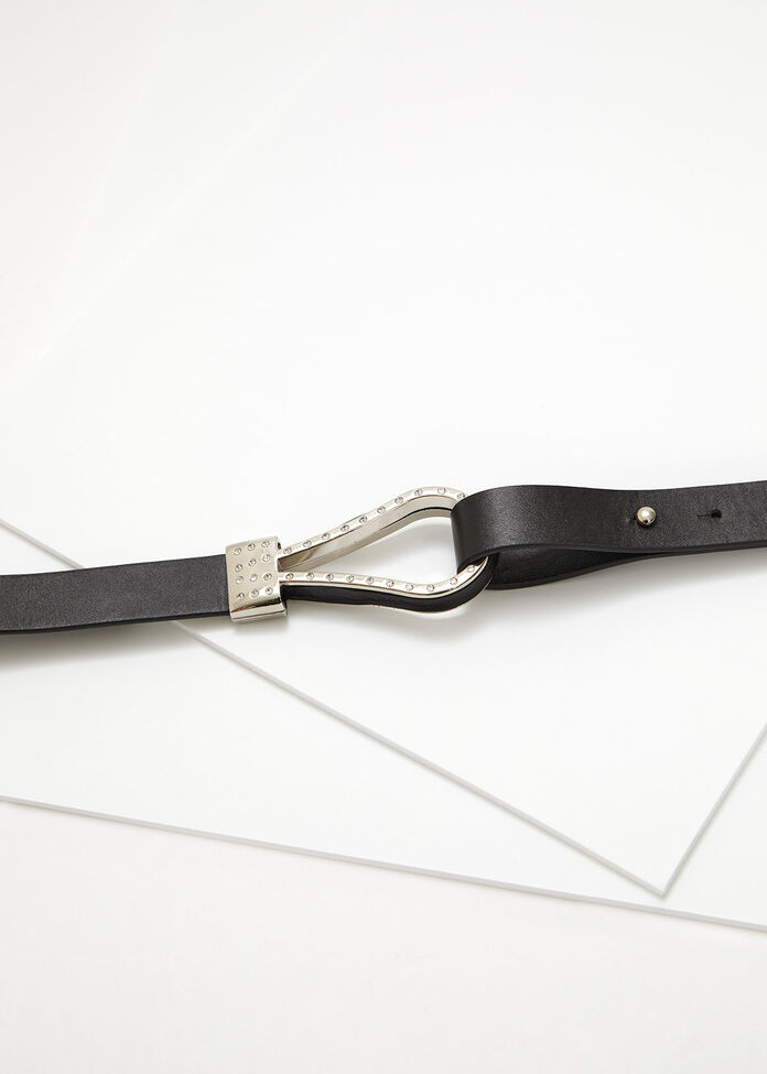 Black Slim Belt, , hi-res