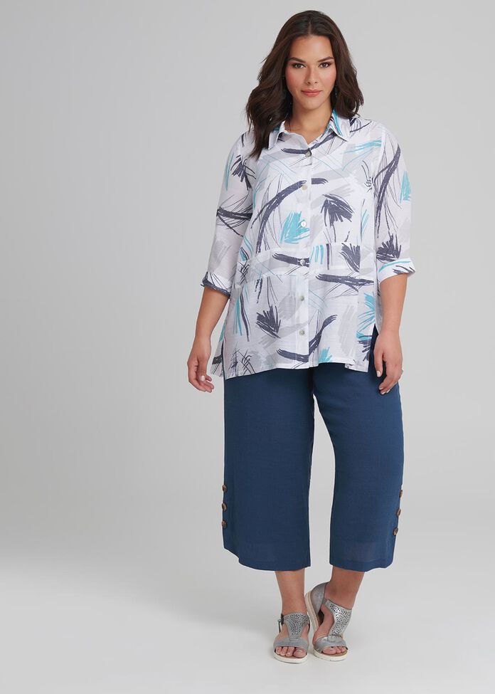 Shop Plus Size Sahara Button Crop Pant in Black | Taking Shape AU