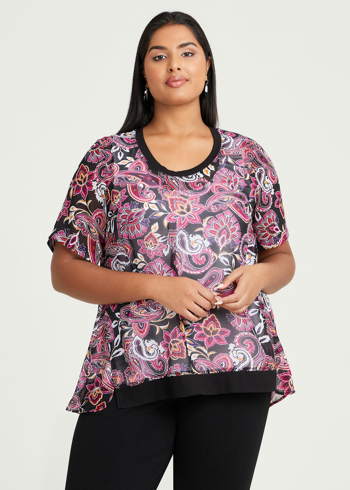 Chiffon plus hotsell size tops