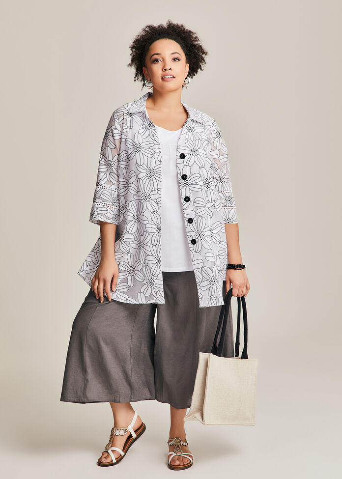 Plus Size Palomar Linen Blend Crop Pant