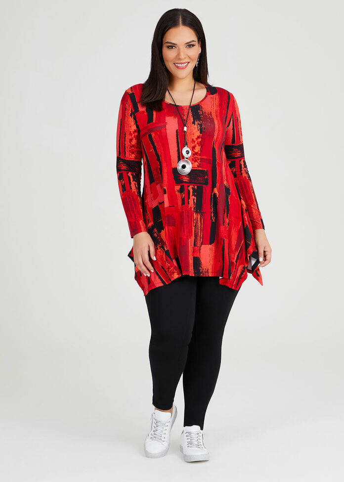 Bamboo Red Hue Top, , hi-res