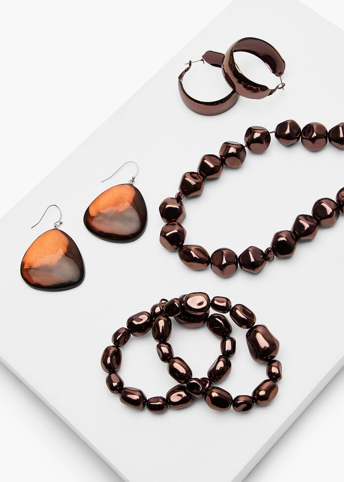 Metallic Stretch Bracelet Set, , hi-res