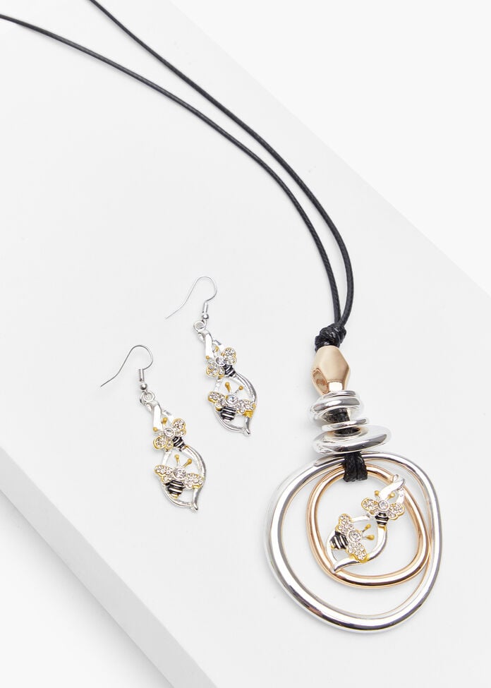 Pretty Bee Long Necklace, MULTI, hi-res