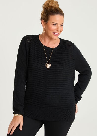 Plus Size Rib Detail Jumper
