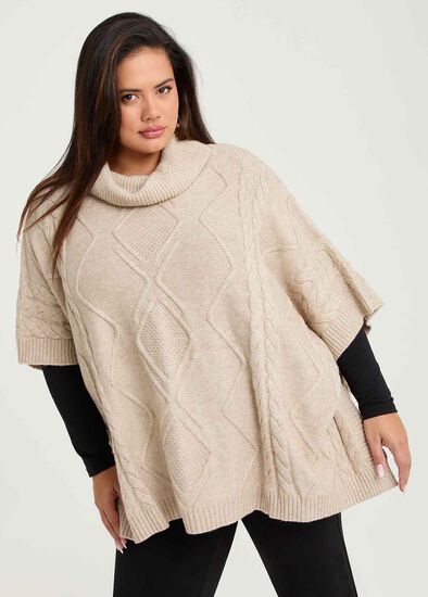 New Cable Relaxed Poncho