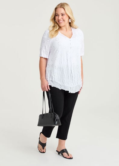 Plus Size Petite Natural Eloise Texture Pant