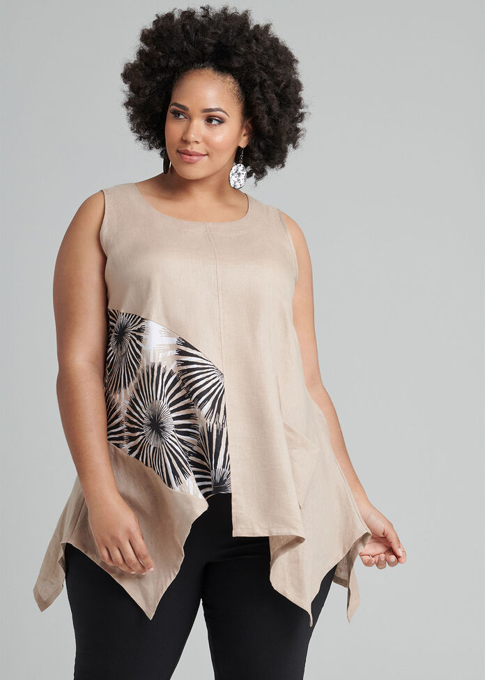 Shop Linen Sea Gypsy Tunic in print in sizes 12 to 24 Taking Shape