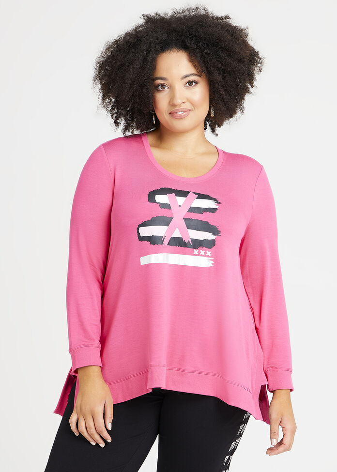 Shop Plus Size Bamboo Graffiti Top, Pink | Taking Shape AU