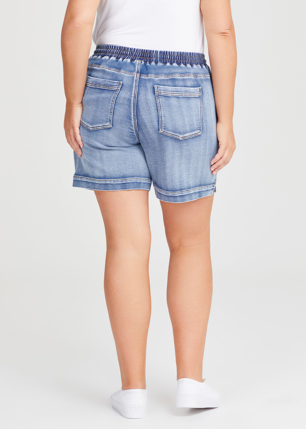 Plus size denim short shorts hot sale