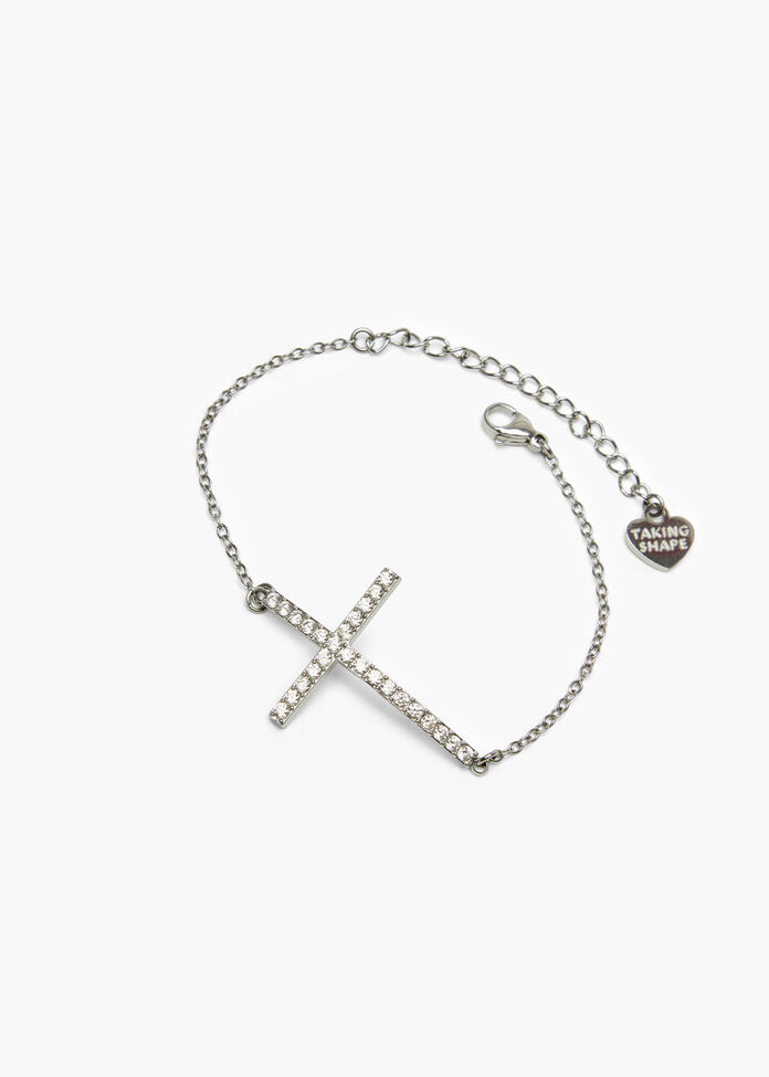 Diamante Cross Bracelet, , hi-res