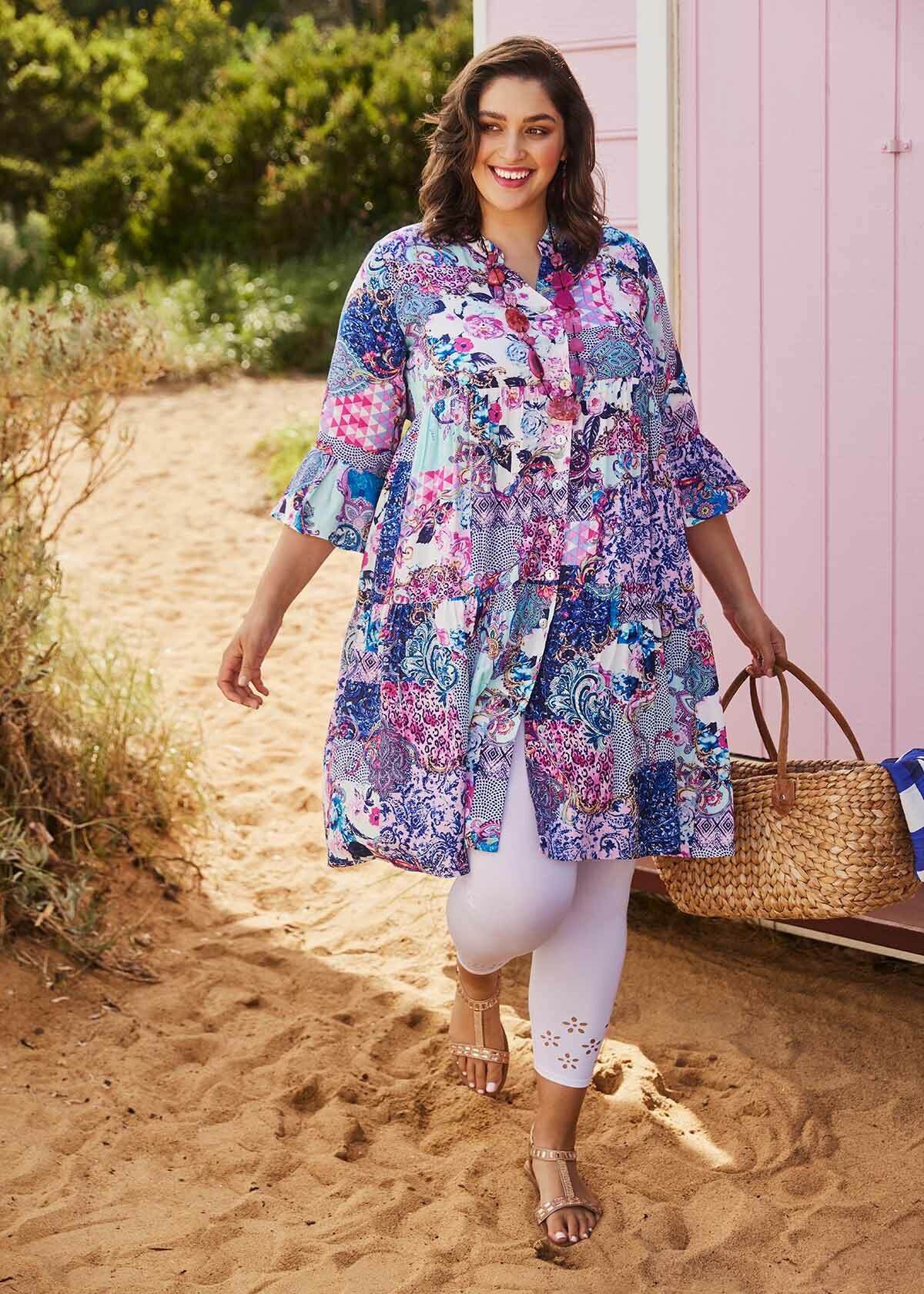 patchwork tunic dress