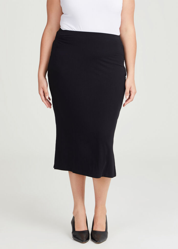 Bamboo Base Long Pencil Skirt, , hi-res