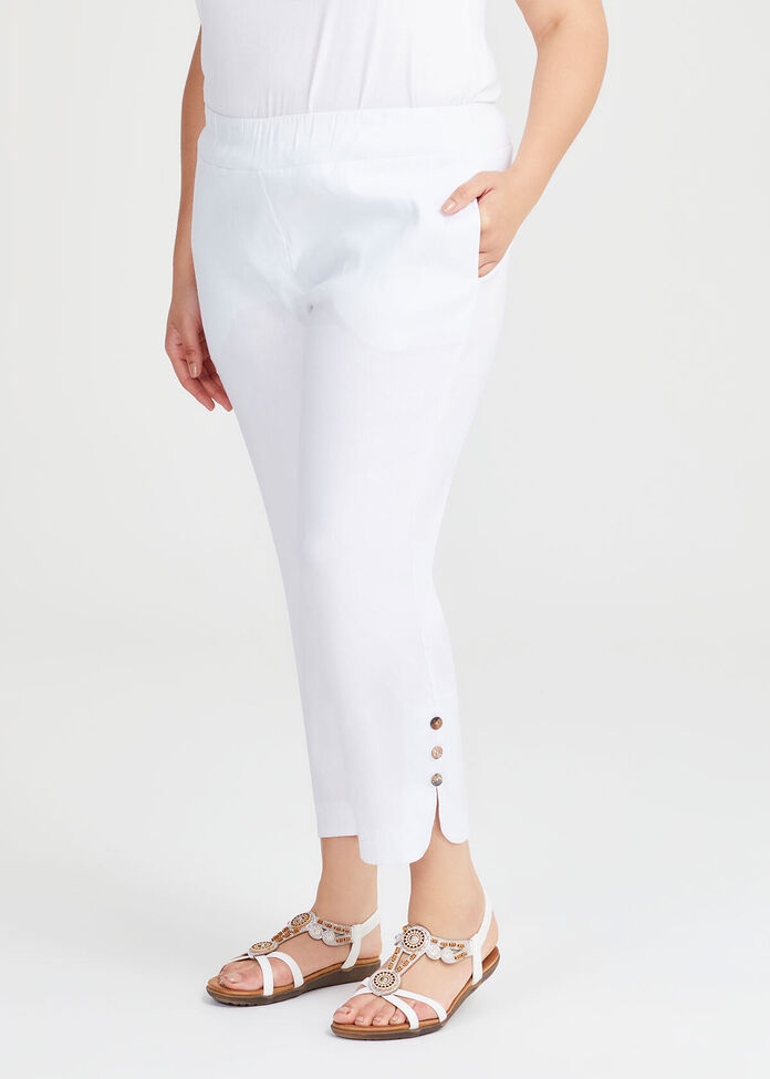 Stretch Linen Slim Pant, , hi-res