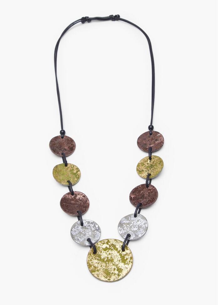 Metallic Statement Necklace, , hi-res