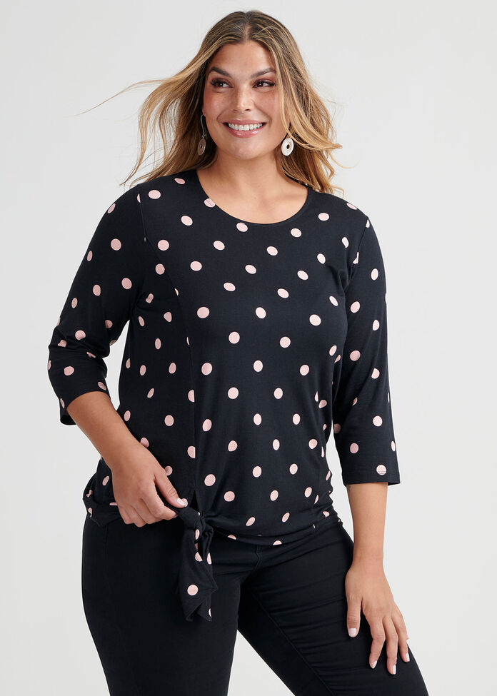 Shop Plus Size Bamboo Side Knot Top in Multi | Sizes 12-30 | Taking ...