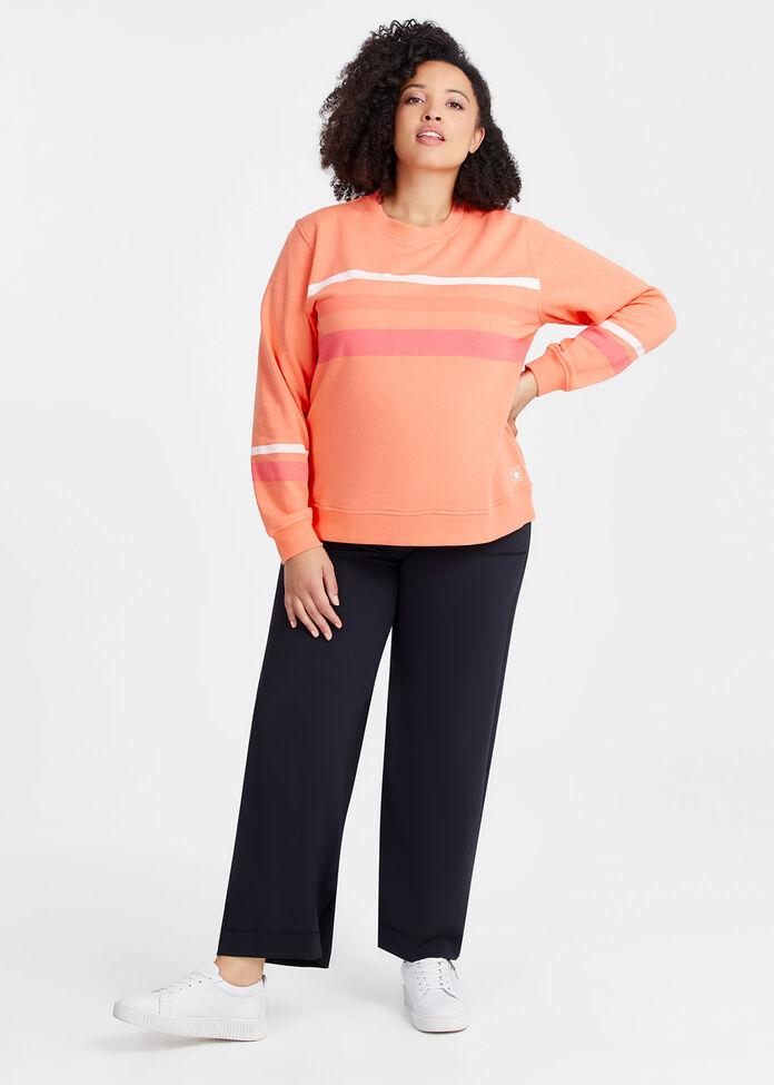 Cotton Active Spliced Sweatshirt, , hi-res