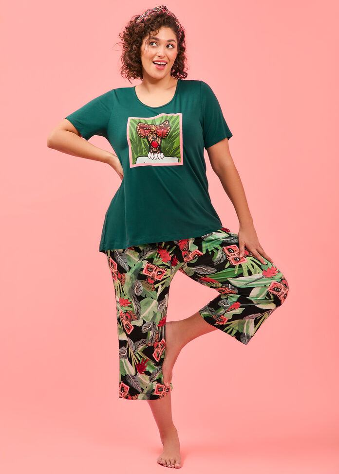 Bouffants Tropical Glam Pj Pant, PRINT, hi-res