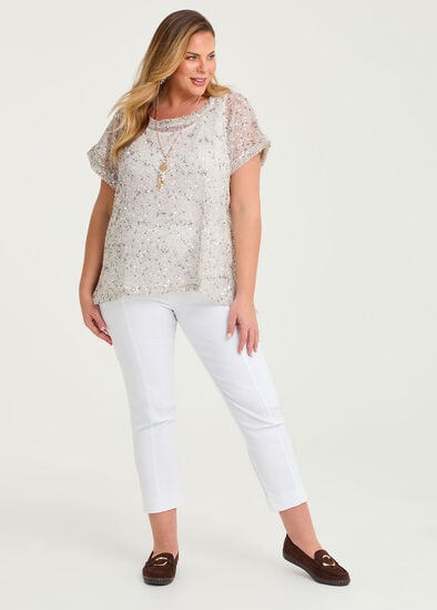 Plus Size Natural Eloise Texture Pant