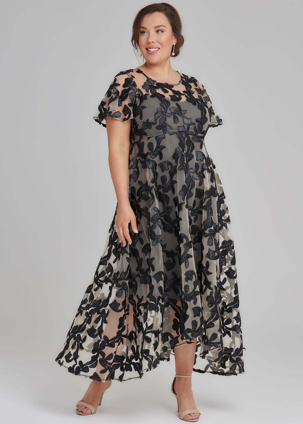 Rumba Dress in Black in sizes 12 to 24