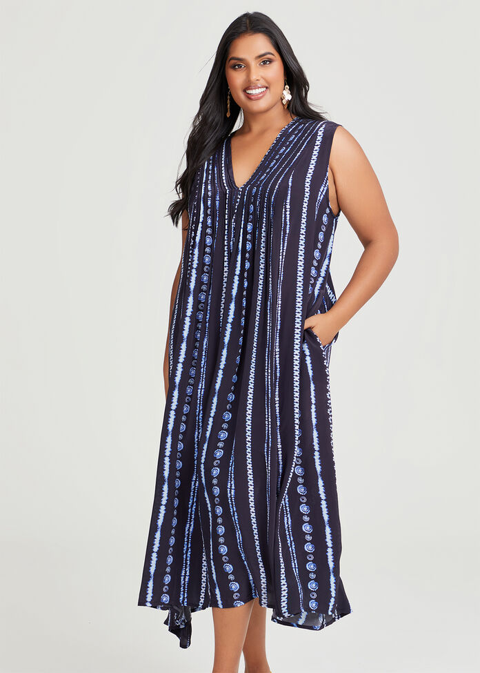 Shop Plus Size Natural Blue By You Dress in Multi | Taking Shape AU