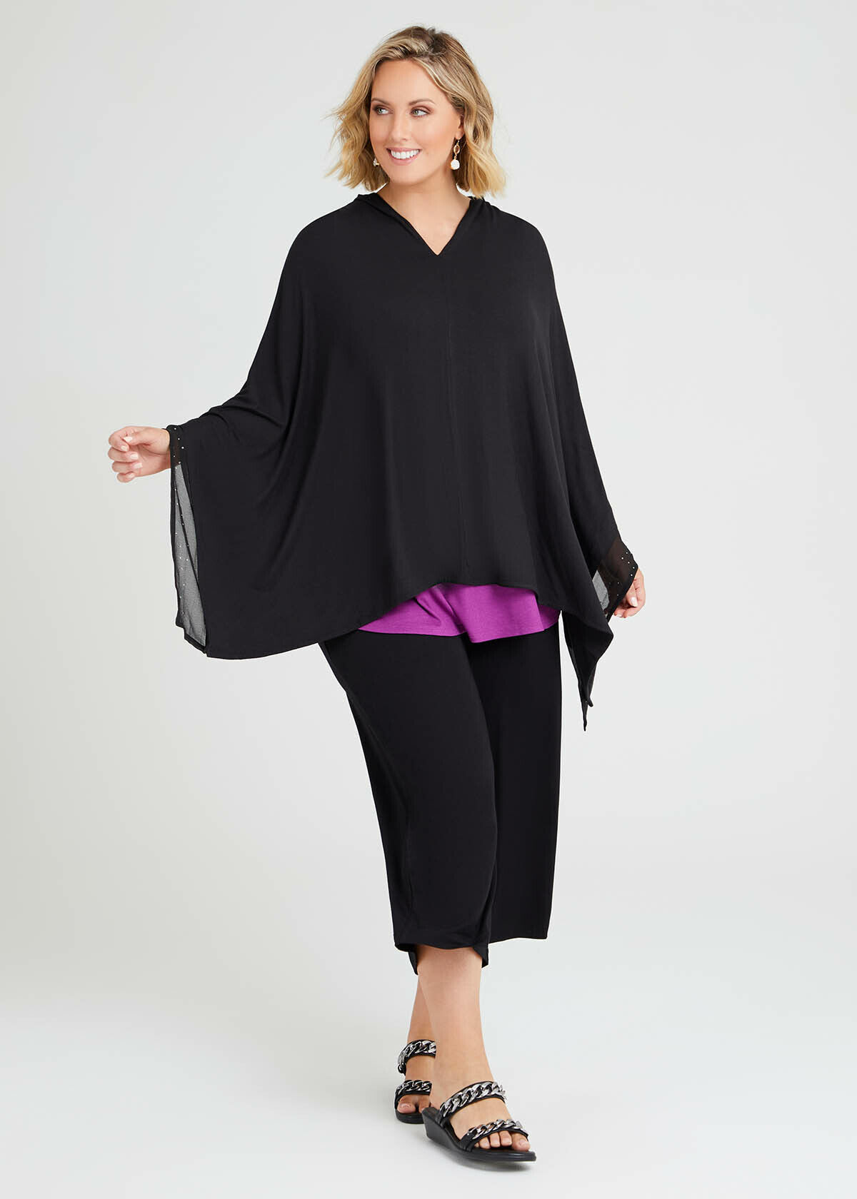 Chiffon poncho plus size new arrivals