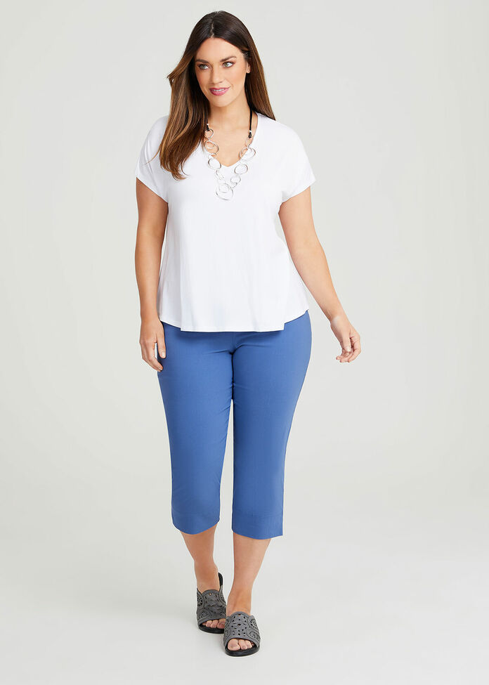 Shop Plus Size Expose Split Hem Crop Pant in Blue | Taking Shape AU