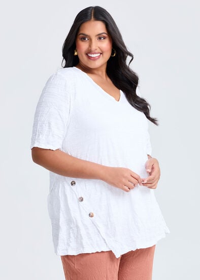 Plus Size Cotton Mix Crush Top