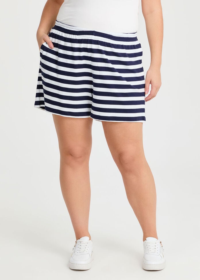Reagan Pull On Short, NAVY/WHITE, hi-res