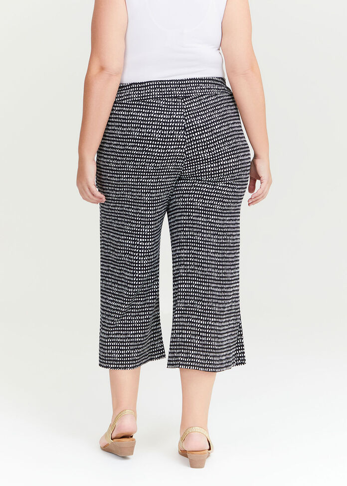 Shop Plus Size Mini Check Natural Crop Pant in Black | Taking Shape AU