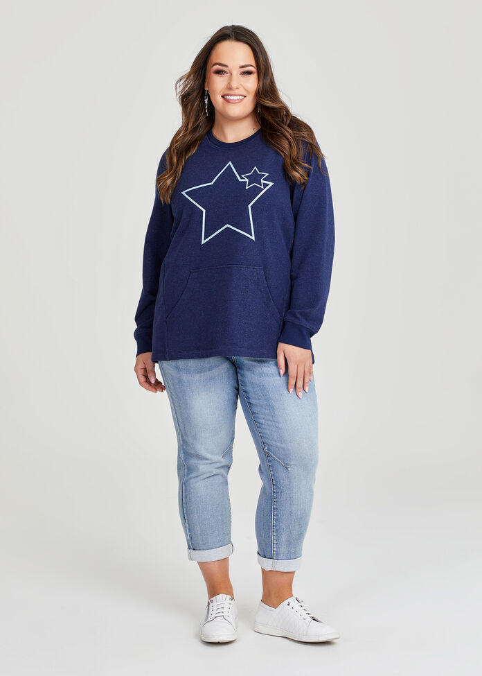 Petite Easy Fit Denim Jean, , hi-res
