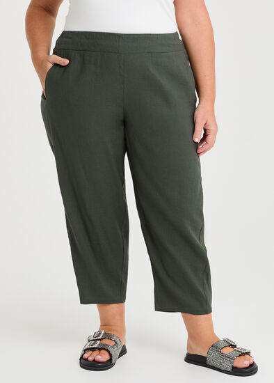 Plus Size Petite Stretch Linen Bella Pant