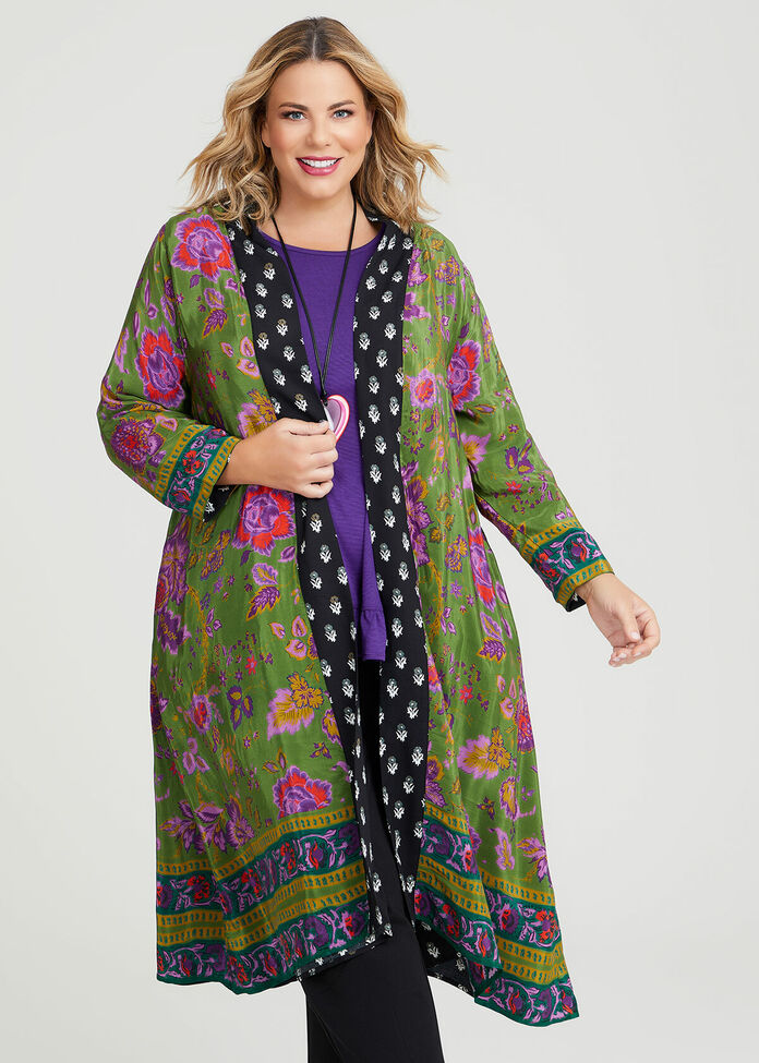 Reversible Natural Duster, , hi-res